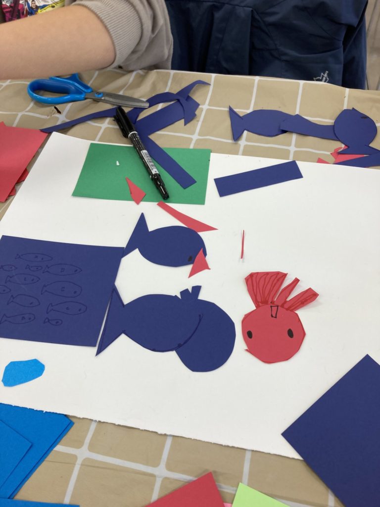 放課後の図工教室ー立体的な絵-1