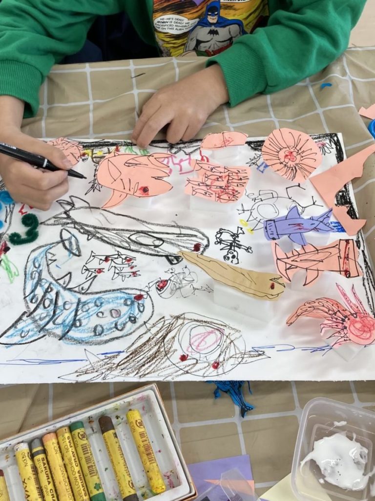 放課後の図工教室ー立体的な絵-8