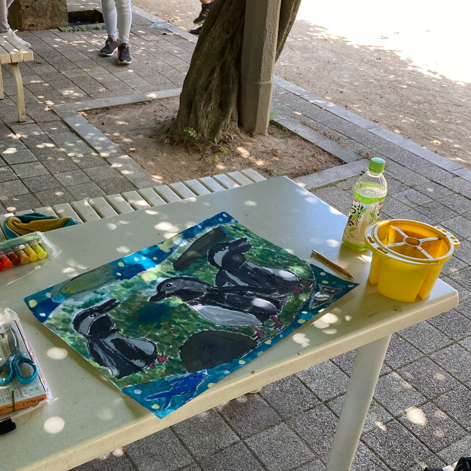 動物園での写生会